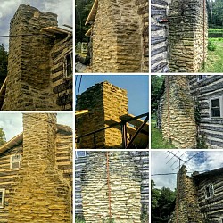 Complete makeover of sandstone chimney Granville Ohio