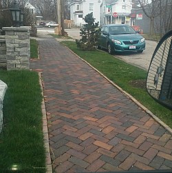Historic brick paver sidewalk rebuild Columbus Ohio