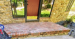 Replaced thin brick on the corners