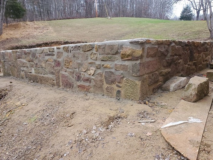 Natural stone foundation