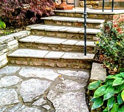Rebuilt natural Stone steps