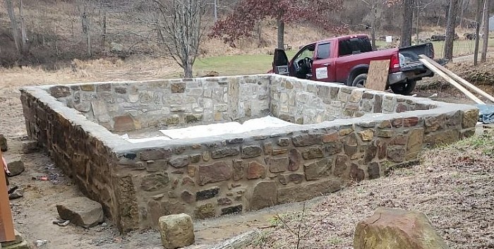 Natural stone foundation